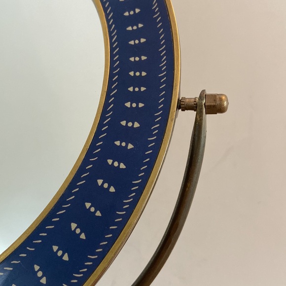 Anthropologie Vintage Cloisonne Mirror on Stand - RARE - Picture 3 of 8